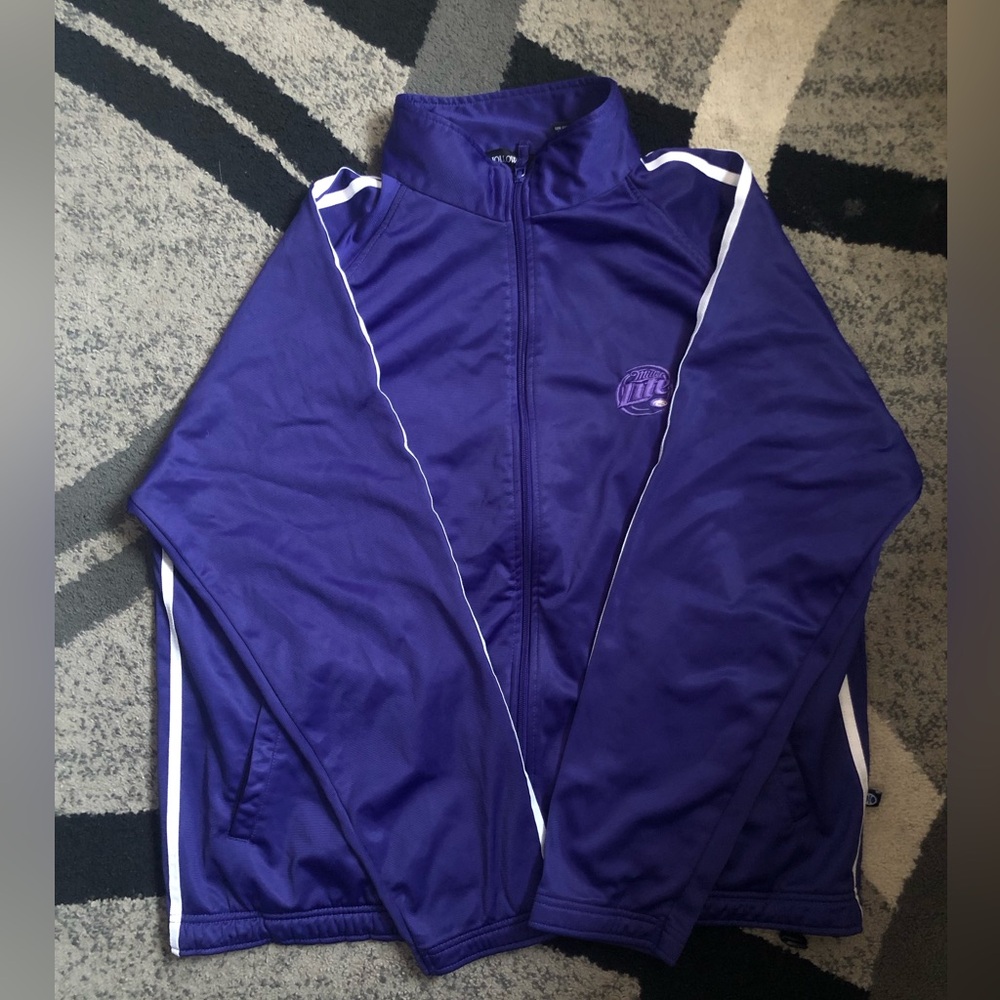 Holloway Deep Purple Athletic Jacket with White Logo Accent